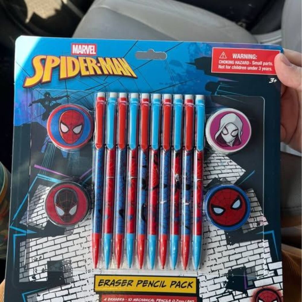 Marvel Spider-Man Eraser Pencil Pack